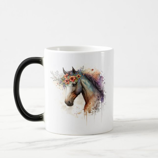 Caneca Mágica Rosto de cavalo com coroa (Esquerda)