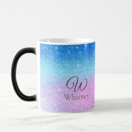 Caneca Mágica Roxo Chic Degradê Azul Brilho Moderno