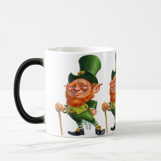 Caneca Mágica Rua FELIZ.DIA DE PATRICK LEPRECHAUN BONITO (Esquerda)
