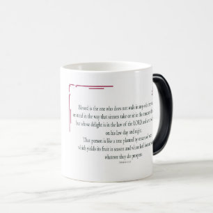 Caneca Mágica Salm 1 Art - Abençoado, Direito, com Design Floral