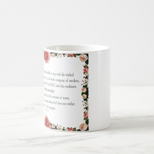 Caneca Mágica Salm 1 com bordas de flores (Centro)