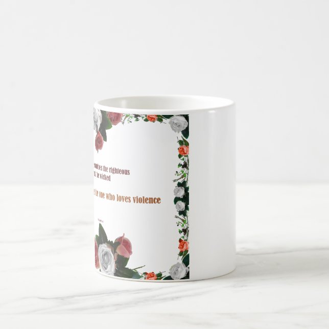 Caneca Mágica Salmo 11:5, Sem Violência (Centro)