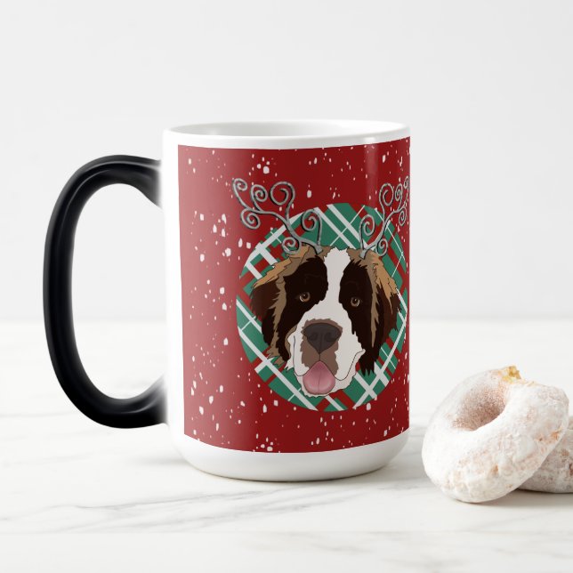 Caneca Mágica Santo de Natal Bernard (Com Donut)