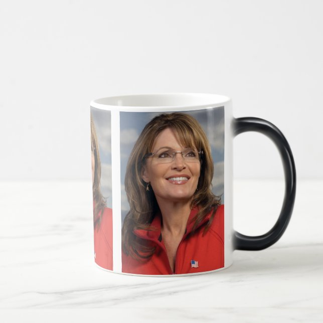 Caneca Mágica Sarah Palin Capa de Garota Ficando Desenfreada (Direita)