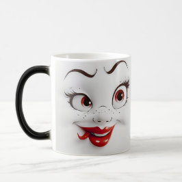 Caneca Mágica Sarcastic Women Face with Red Lips