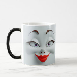Caneca Mágica Sarcastic Women Face with Red Lips