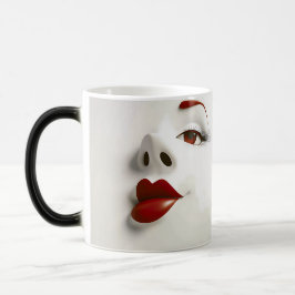 Caneca Mágica Sarcastic Women Face with Red Lips