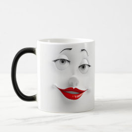 Caneca Mágica Sarcastic Women Face with Red Lips