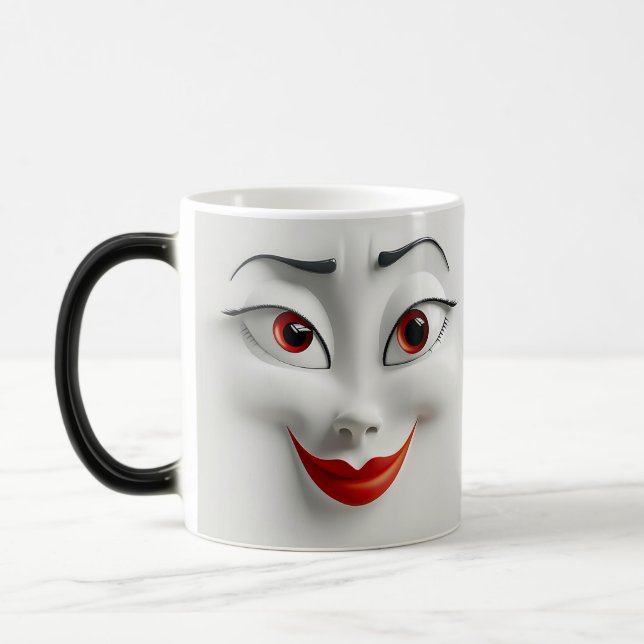 Caneca Mágica Sarcastic Women Face with Red Lips (Esquerda)