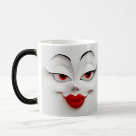 Caneca Mágica Sarcastic Women Face with Red Lips