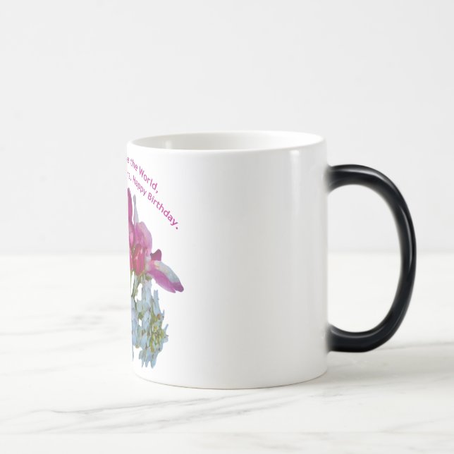 Caneca Mágica Saudação de Aniversário para as mulheres em Morphi (Direita)