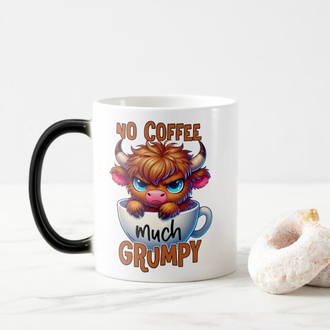 Caneca Mágica Sem Café Muito Mal-Humorado  (Com Donut)