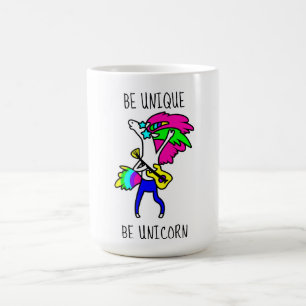 Caneca Mágica Ser Único Ser Unicórnio Morphing Mug 15 oz