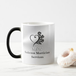 Caneca Mágica Serviços Mortican Funerários, Coração e Rosas