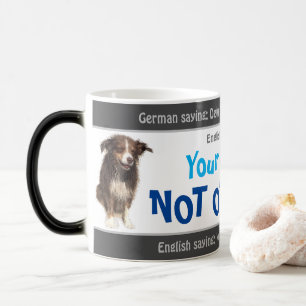 Caneca Mágica Seu cachorro não está online - bobo traduzido al