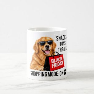 Caneca Mágica Sexta-feira Negra Cachorro Compras Modo Golden Ret