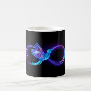 Caneca Mágica Símbolo de Infinito Neon com Beija-flor Brilhante
