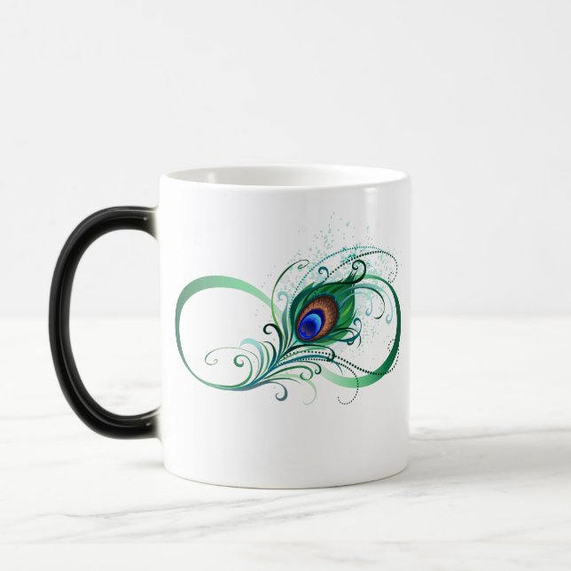 Caneca Mágica Símbolo Infinito com Pavão (Esquerda)