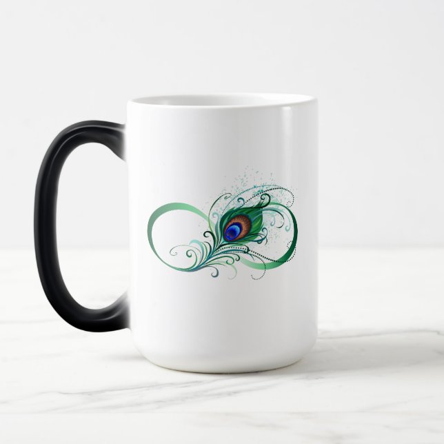 Caneca Mágica Símbolo Infinito com Pavão (Esquerda)