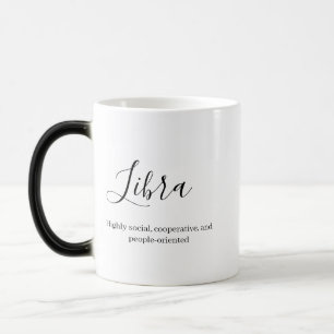 Caneca Mágica "Símbolo personalizado Libra Zodiac Nome e caracte