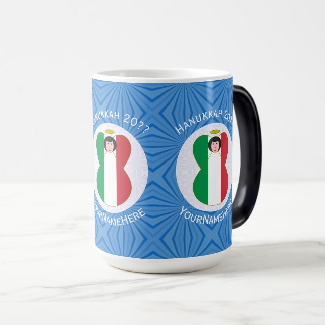 Caneca Mágica Sinalizador Anjo Italiano para Hanukkah (Frente Esquerda)