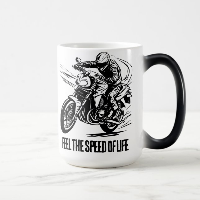 Caneca Mágica Sinta a velocidade ​ ​ da vida, Racer em movimento (Direita)