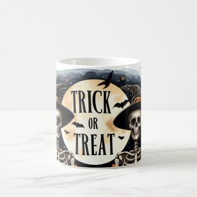 Caneca Mágica Skeleton Trick ou Tratar Morph Mug (Centro)