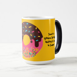 Caneca Mágica Sobremesa, Donut com Granulado Colorido, Rosquinha