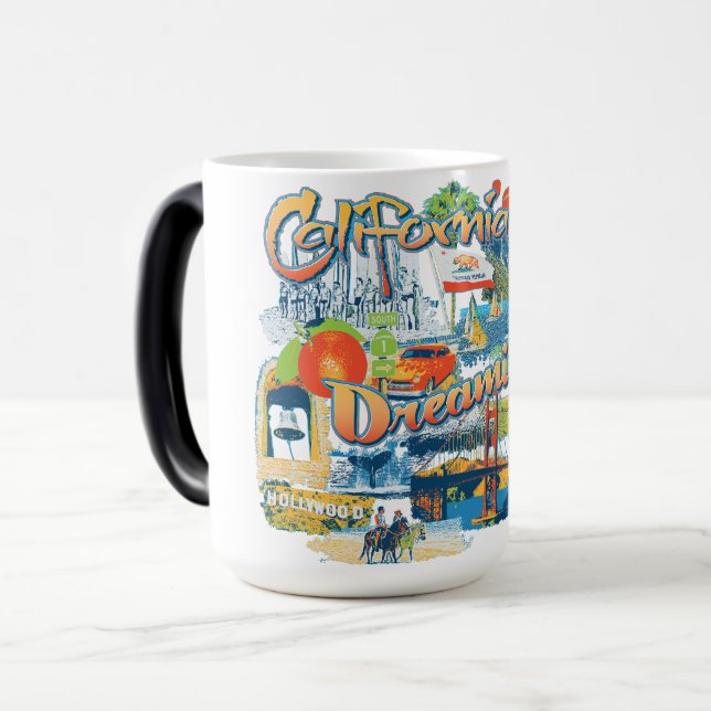 Caneca Mágica Sonhando na Califórnia (Frente Esquerda)