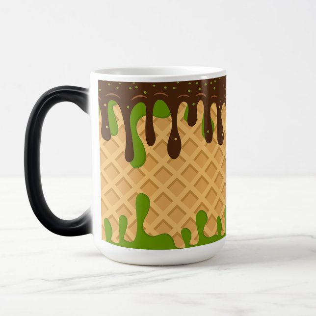 Caneca Mágica Sorvete,Derretendo  Matcha Choco Bliss , Moderno  (Esquerda)