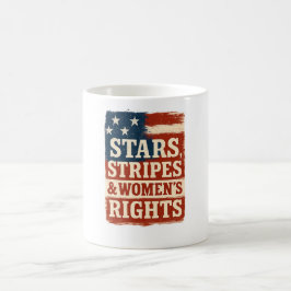 Caneca Mágica Stars, Stripes & Women’s Rights Distressed Flag
