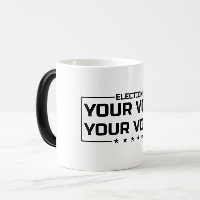 Caneca Mágica Sua Votação Sua Voz fonte preta (Frente Esquerda)