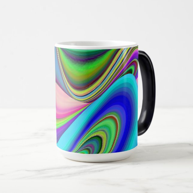 Caneca Mágica Summersense, Abstrato 3D Rainbowart (Frente Esquerda)