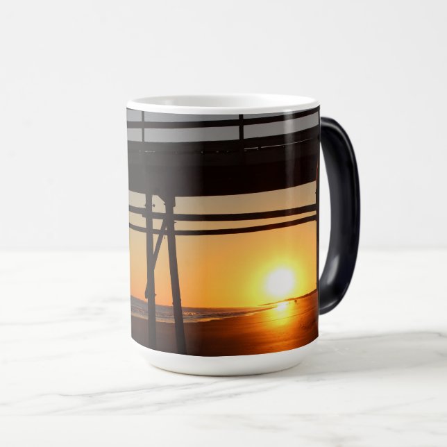 Caneca Mágica Sunset Mug Beach Manutenção Bonito Presente na pai (Frente Esquerda)