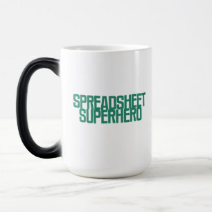 Caneca Mágica Super-herói da Planilha Gestão de Dados Excel Desi