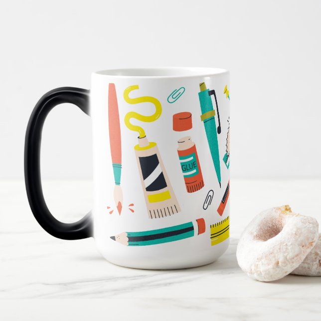 Caneca Mágica Suprimentos de Arte de Dodle (Com Donut)