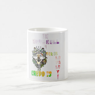 Caneca Mágica Taça de Café Design de Lobo Negrito. Ofertas de pa