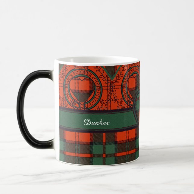 Caneca Mágica Tartan do Scottish da xadrez do clã de Dunbar (Esquerda)