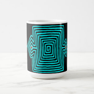 Caneca Mágica Tartaruga Mola do Panamá - Preto Azul