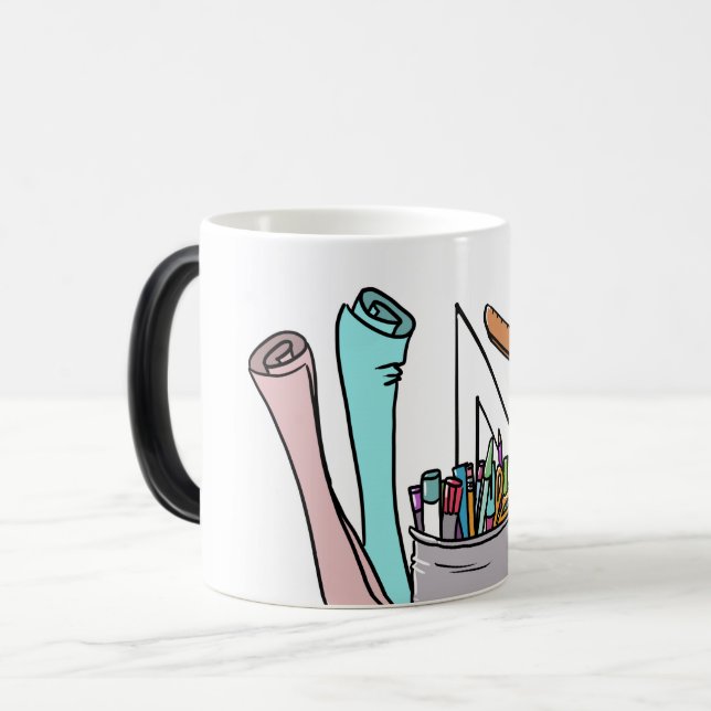 Caneca Mágica Taza de café para maestros y profesores (Frente Esquerda)