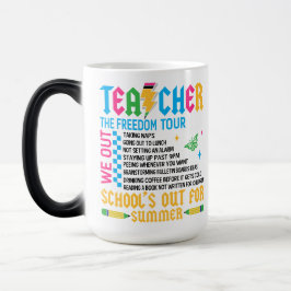 Caneca Mágica TEACHER The Freedom Tour Funny End of Year Teacher