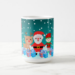 CANECA MÁGICA TEMPO DE NATAL COM PAPAIS NOEIS E AMIGOS