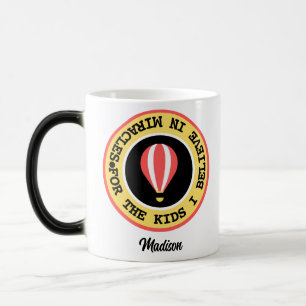 Caneca Mágica Texto de rede milagroso personalizado vermelho ama