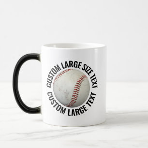 Caneca Mágica Texto Grande & Baseball 330ml Personalizado com Mu