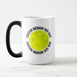 Caneca Mágica Texto Médio & Pickleball 15oz Personalizado com Mu