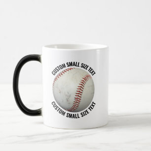 Caneca Mágica Texto Pequeno & Baseball 325ml Personalizado com M