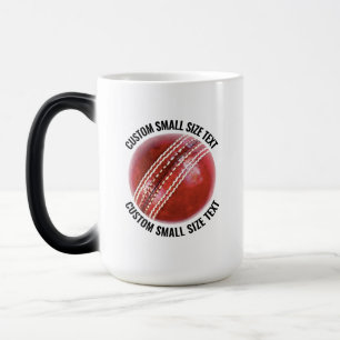 Caneca Mágica Texto Pequeno, Bola de Críquete 425g Personalizado