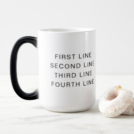 Caneca Mágica Texto Personalizado Morphing Café Mug 15oz