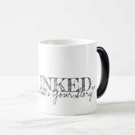 Caneca Mágica TINTA. Qual É A Sua História? Tatuagem Typografia 