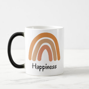 Caneca Mágica Tipografia da felicidade do arco-íris moderno